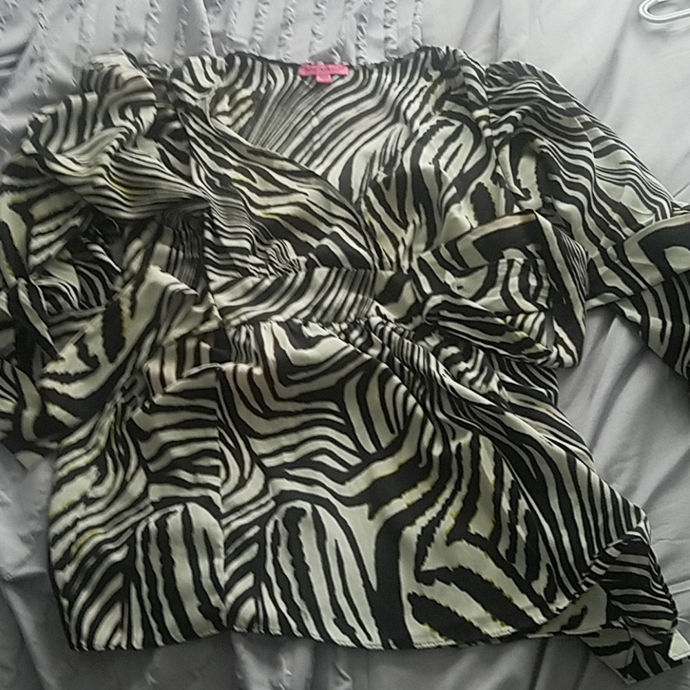 Zebra/neon Betsey Johnson Dress